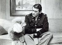 Gregory Peck and his poodle