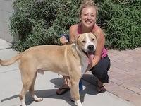 Kaley Cuoco and pitbull Norm