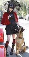 Pauley Perrette and a GSD